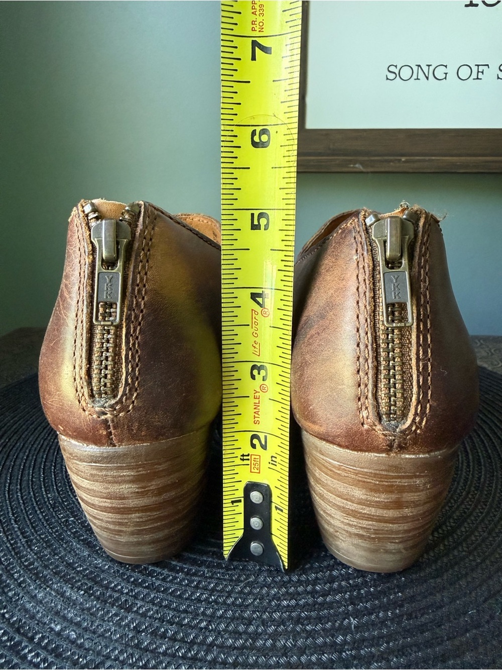 LIKE NEW — Born Chestnut Leather Ankle Booties - Picture 14 of 16